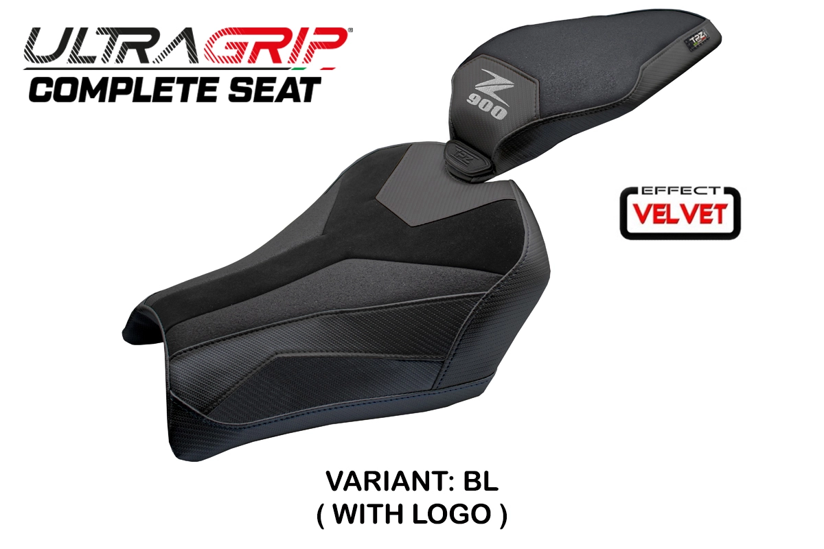 Komplette Sitzbank für Kawasaki Z 900 2025-2026 - mod Kimiko Ultragrip Velvet - Standard – BL (schwarz)
