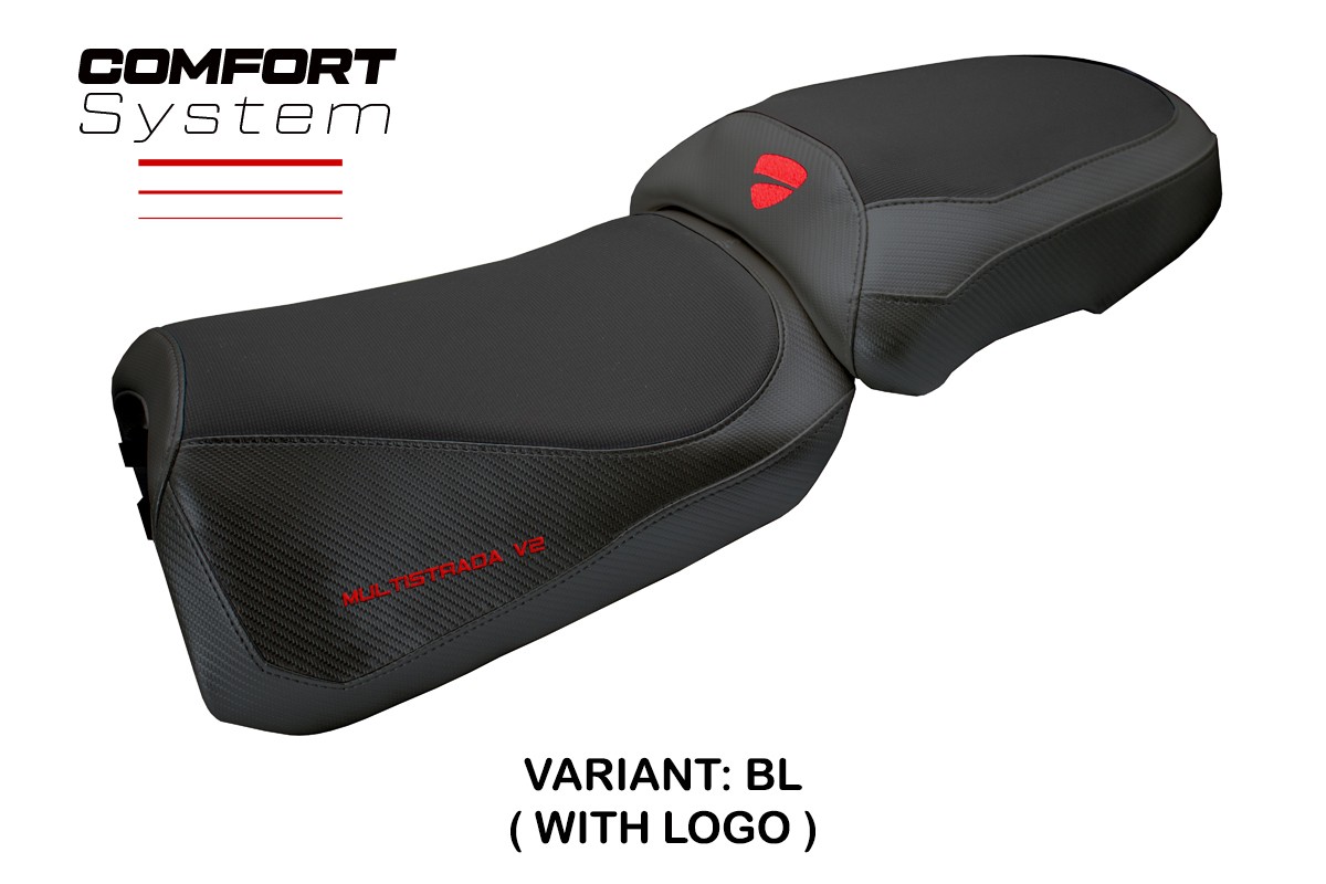 Sitzbezug für Ducati Multistrada V2 2025-2026 - mod Aura Comfort System – BL (schwarz)