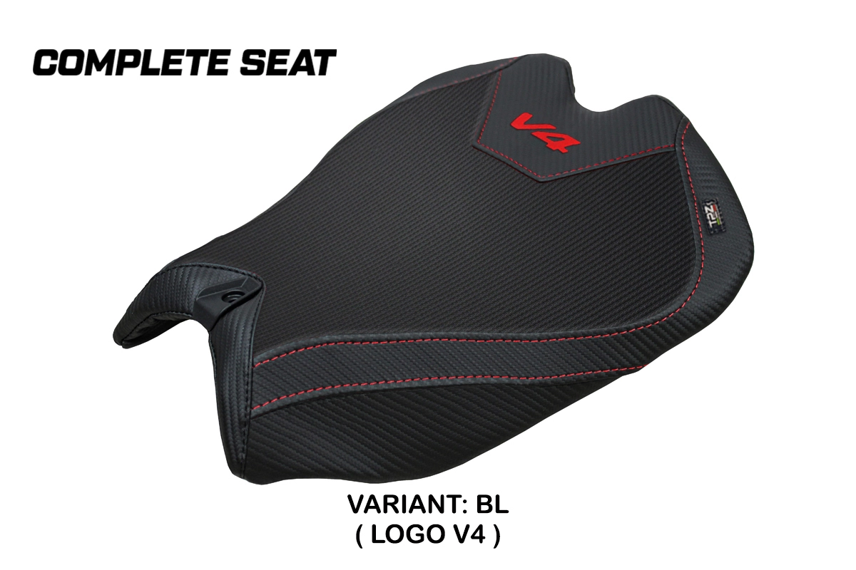 Komplette Sitzbank für Ducati Panigale V4 2025-2026 - mod Pavia – BL (schwarz)