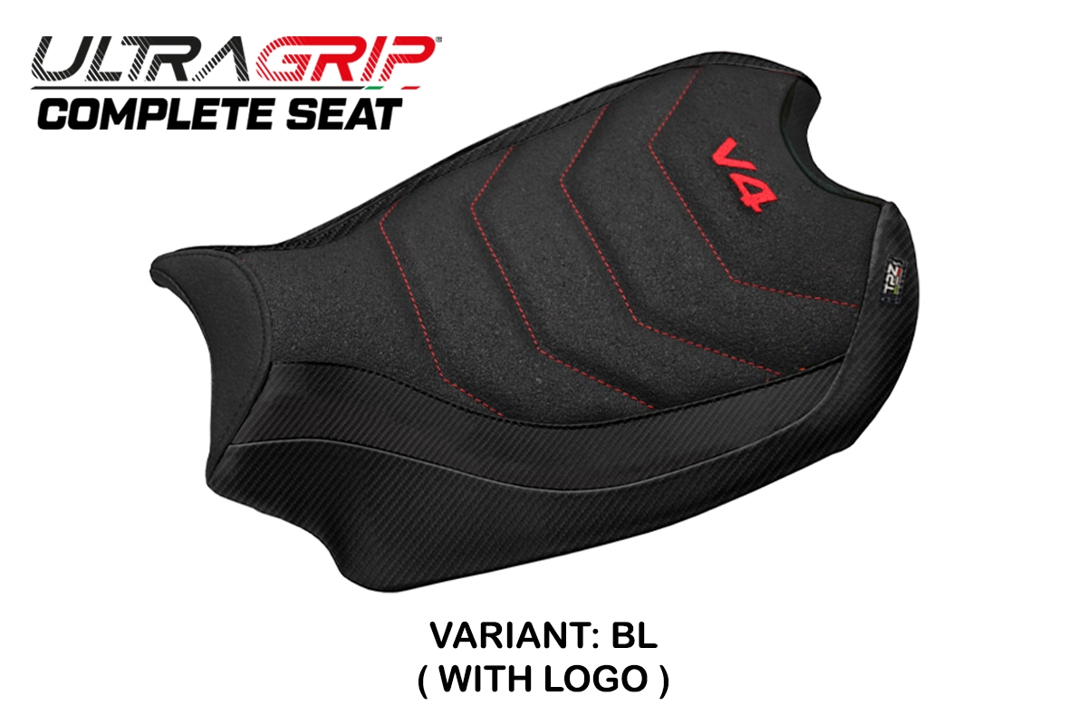 Komplette Sitzbank für Ducati Panigale V4 2018-2024 - mod Gorizia Ultragrip Seat – BL (schwarz)