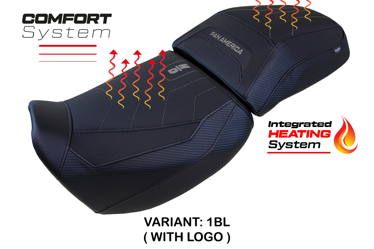 Sitzbezug für Harley Davidson Pan America 2021-2026 - heating Comfort System – 1BL (schwarz)