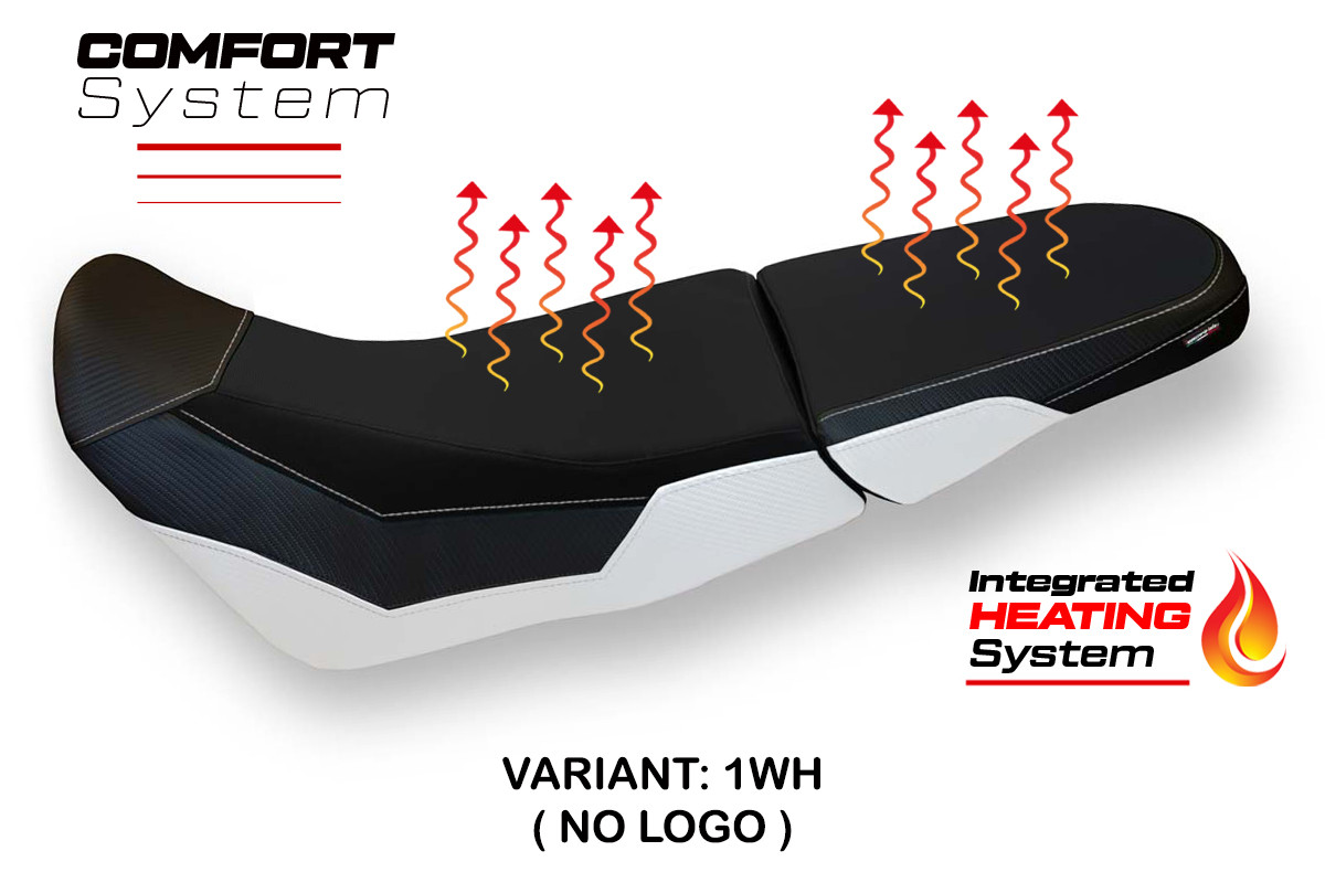 Sitzbezug für Honda Africa Twin 1000 Adventure 2018 - 2019 - heating Comfort System – 1WH (weiß)