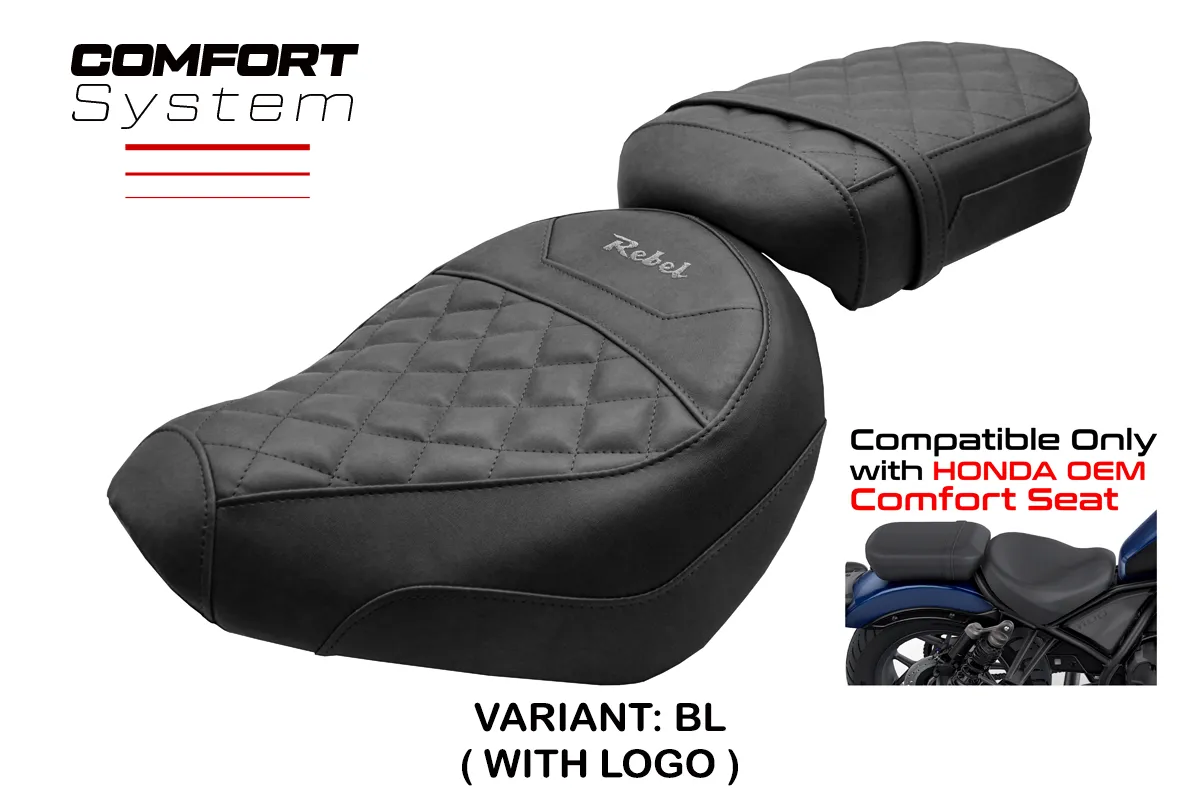 Sitzbezug für Honda CMX 1100 Rebel 2022-2026 - mod Iksan Comfort System – BL (schwarz)