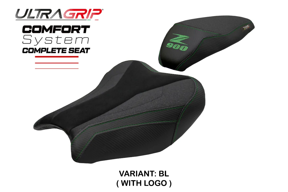 Komplette Sitzbank für Kawasaki Z 900 2017-2024 - mod Liaka Ultragrip Comfort - Standard – BL (schwarz)