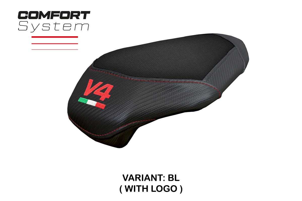 Sitzbezug für Ducati Panigale V4  2025-2026 - mod Argenta Pass Comfort System – BL (schwarz)