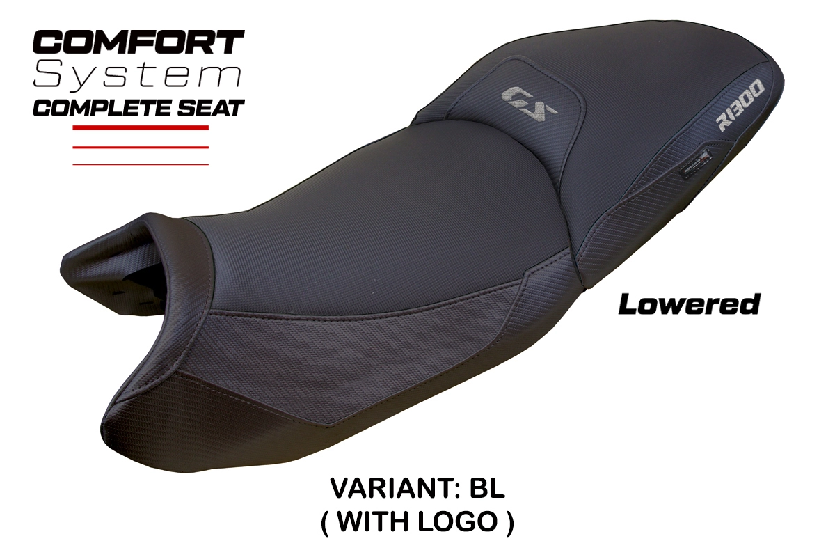 Komplette Sitzbank für BMW R 1300 GS 2023-2026 - mod Dorfen Comfort System - Gesenkt – BL (schwarz)