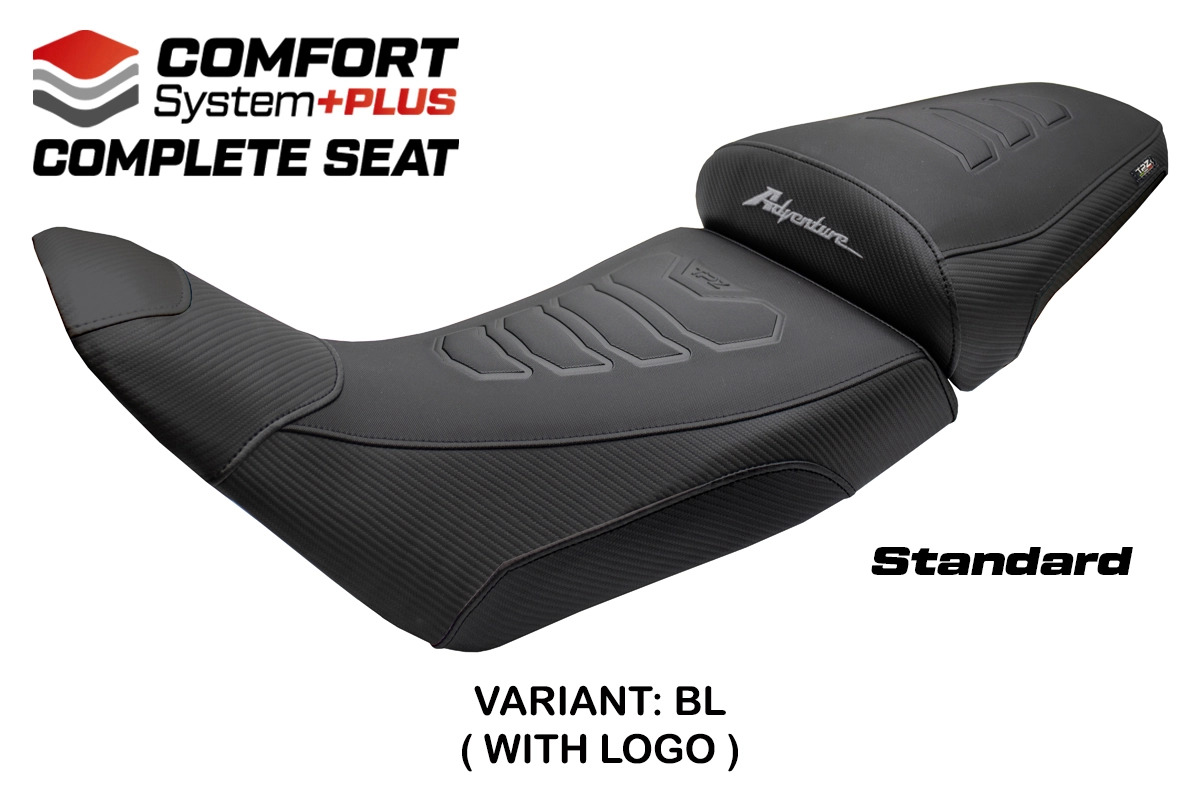 Komplette Sitzbank für Honda Africa Twin 1100 2020-2026 - mod Asmara Comfort System Plus - Standard – BL (schwarz)